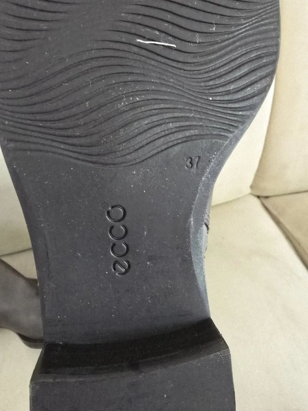 Ecco Hobart Grey Buckle Tall Riding Boots 37 6 6.5 Womens Shoes Zip Knee High